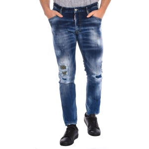 Pantalón largo Dsquared2 S74LB0993-S30708 hombre Talla: 52 Color: Azul 