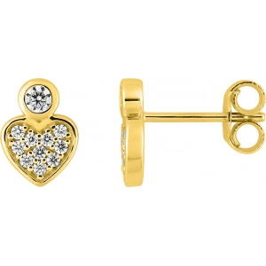 Pendientes  circonitas oro amarillo 9kt Lua Blanca 310648.H9.0