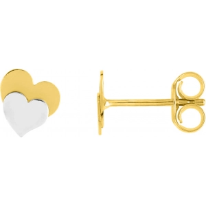 Pendientes tornillo  oro amarillo +rh Lua Blanca 310512.82.0