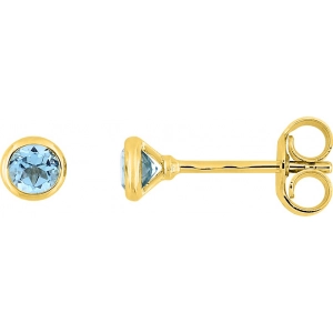 Pendientes tornillo  topacio azul tratado oro amarillo 9kt Lua Blanca 310752.B9.0