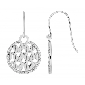 Pendientes crochet circonita  Plata 925 rh Lua Blanca 458423.9.0