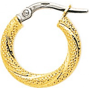 Pendientes de aro medio par 18Kt Oro Amarillo 3805.8B