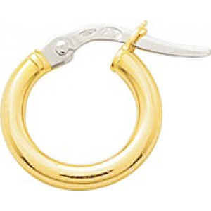 Pendientes de aro par 18Kt Oro Amarillo 3769.7 Lua blanca