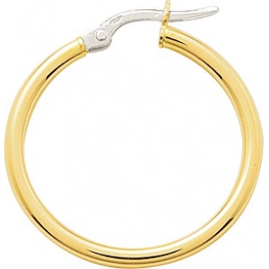 Pendientes de aro par 18Kt Oro Amarillo 3769.0 Lua blanca