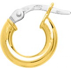 Pendientes de aro par 18Kt Oro Amarillo 3803.7 Lua blanca