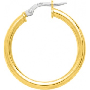 Pendientes de aro par 18Kt Oro Amarillo 3803.1 Lua blanca