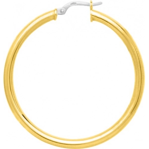 Pendientes de aro par 18Kt Oro Amarillo 3803.4 Lua blanca