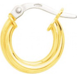 Pendientes de aro par retorcida 18Kt Oro Amarillo 3751.8 Lua blanca