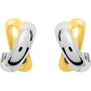 Pendientes par 18Kt bicolor Lua Blanca  4740.61O