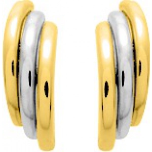 Pendientes par 18Kt bicolor 4752.02 Lua blanca