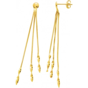 Pendientes par 18Kt Oro Amarillo Lua Blanca  23160