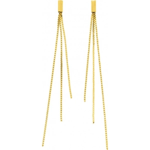 Pendientes par 18Kt Oro Amarillo 23176 Lua blanca