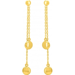 Pendientes par 18Kt Oro Amarillo 23192 Lua blanca