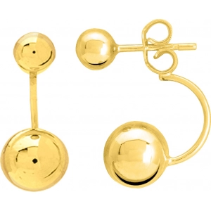 Pendientes par 18Kt Oro Amarillo 4682 Lua blanca