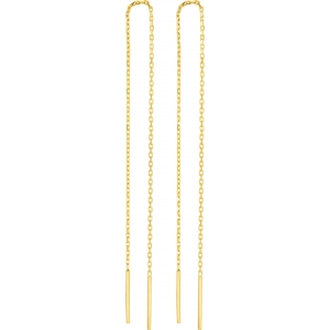 Pendientes par 18Kt Oro Amarillo 4997 Lua blanca