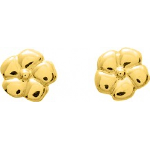 Pendientes par 18Kt Oro Amarillo 9534A Lua blanca