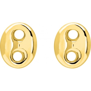 Pendientes par 18Kt Oro Amarillo 9503.8 Lua blanca