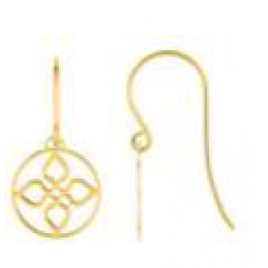 Pendientes par 18Kt Oro Amarillo Lua Blanca 3.0536.89.0