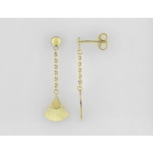 Pendientes par 18Kt Oro Amarillo Lua Blanca 3.0629.89.0