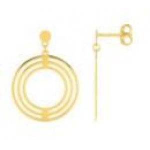 Pendientes par 18Kt Oro Amarillo Lua Blanca 3.0679.89.0