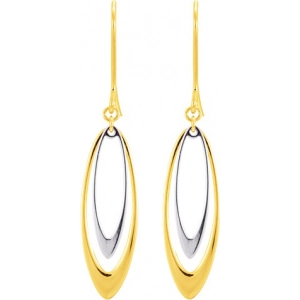 Pendientes par 9Kt bicolor 0M1877N Lua blanca