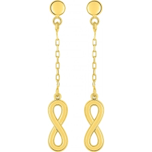 Pendientes par 9Kt Oro Amarillo Lua Blanca  41DE042R