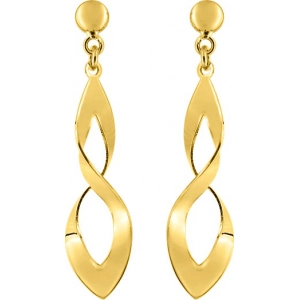 Pendientes par 9Kt Oro Amarillo 41DG19Q Lua blanca