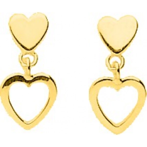 Pendientes par 9Kt Oro Amarillo 0M58276 Lua blanca