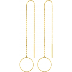 Pendientes par 9Kt Oro Amarillo 0M6129 Lua blanca