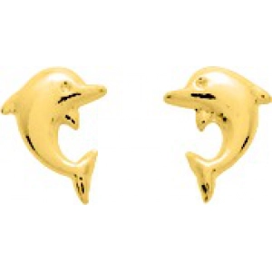 Pendientes par 9Kt Oro Amarillo 0M1793C Lua blanca