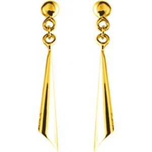 Pendientes par 9Kt Oro Amarillo 0M1814 Lua blanca