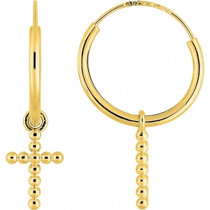 Pendientes par 9Kt Oro Amarillo Lua Blanca 310697.89.0