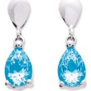 Pendientes par  Azul topacio 9Kt Oro Blanco 316483.B0 Lua blanca