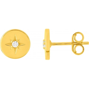 Pendientes par con circonita cúbica 9Kt Oro Amarillo 310402.H9