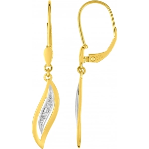 Pendientes par con diamante 0,008ct 9Kt Oro Blanco Lua Blanca  41CZ79IJ3