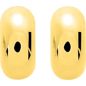 Pendientes par electrorecubrimiento 18Kt Oro Amarillo Lua Blanca  0787