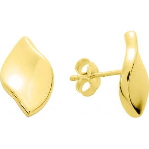 Pendientes par electrorecubrimiento 18Kt Oro Amarillo 0704 Lua blanca