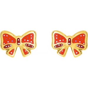 Pendientes par lacado 9Kt Oro Amarillo 31OQ21QT Lua blanca