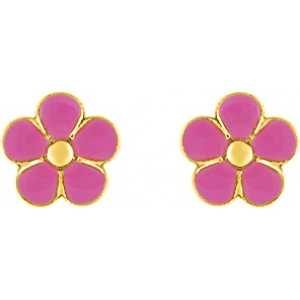 Pendientes par lacado 9Kt Oro Amarillo Lua Blanca  31OX72QT