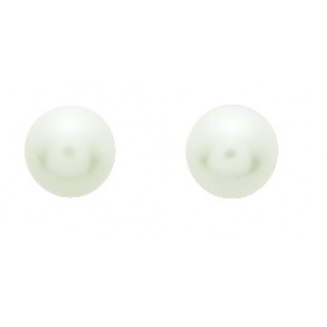 Pendientes par perla cultivada en agua dulce 6mm 9Kt Oro Amarillo 316465.X9 Lua blanca