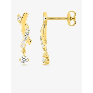 Pendientes pdt circonita  chapado en oro Lua Blanca 258972.9.0