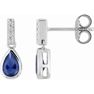 Pendientes pdt circonitas azules y blancas Plata 925 rh Lua Blanca 458404.0.0