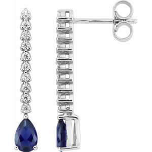 Pendientes pdt circonitas azules y blancas Plata 925 rh Lua Blanca 458488.0.0