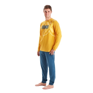 Pijama de Invierno manga larga cuello redondo Munich MU1 hombre Talla: S Color: Amarillo