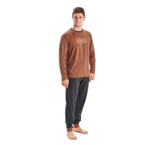 Pijama de Invierno manga larga cuello redondo Munich MU1 hombre Talla: S Color: Marron