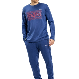 Pijama de Invierno manga larga cuello redondo Munich MU1 hombre Talla: XXL Color: Azul