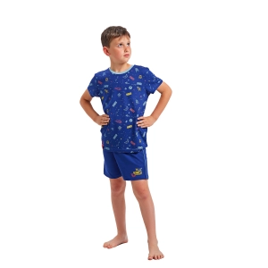 Pijama de manga corta y cuello redondo Munich DH1250 niño Talla: 3 AÑOS Color: Azul 