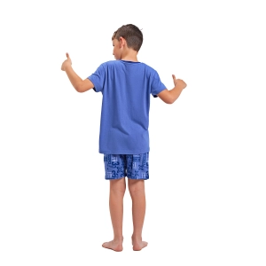 Pijama de manga corta y cuello redondo Munich DH1351 niño Talla: 8 AÑOS Color: Azul 