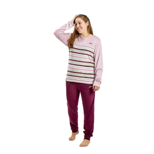 Pijama invierno manga larga terciopelo Munich MU5 mujer Talla: M Color: Burdeos