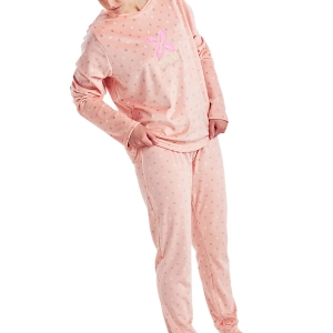 Pijama invierno manga larga terciopelo Munich MU5 mujer Talla: M Color: Rosa